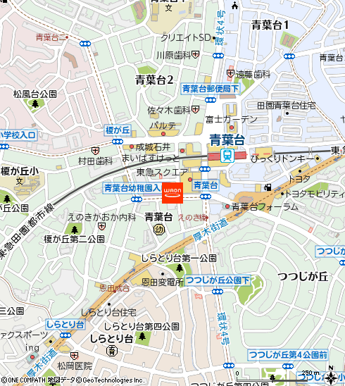 まいばすけっと青葉台駅西店付近の地図